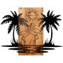 Wallity Hawaii Accesorio Decorativo de Pared Negro y Nogal